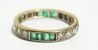 Diamond eternity ring set rectangular em