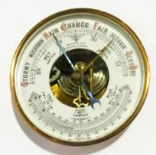 Early 20th century brass cased aneroid b