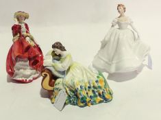 Three Royal Doulton figures 'Solitude' HN 2810, 'Top of the Hill' HN 81834,