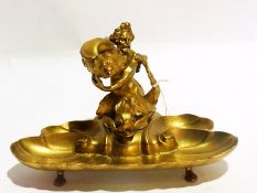 19th century ormolu centre piece of a Merman