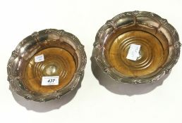 Pair late Georgian Sheffield plated wine