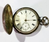 Victorian gentleman's silver hunter pock