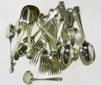 A set of George III silver table flatwar