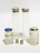 Early 20th century cut glass dressing ta