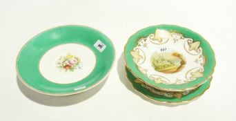 Victorian part dessert set painted to th