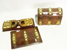 Victorian burr walnut topped writing box