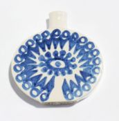 Troika small oval flask underglazed blue