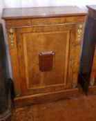 Pair of Victorian figured walnut side ca