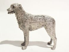 Modern filled silver model of a deer hou