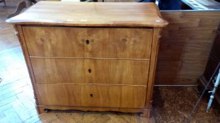 Walnut veneered Biedmeyer style chest of