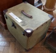 Oak book shelf and canvas trunk