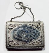 A lady's Victorian silver cased purse,
