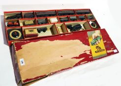 Trix-twin railway set comprising two locomotives, tender, passenger and goods carriages,