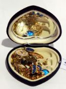 Quantity costume jewellery including butterfly set earrings