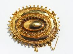 9ct gold locket brooch,