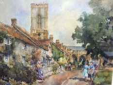 After E W Sturgeon
Two lithographic prints depicting provincial street scenes, signed (2) 
 Live