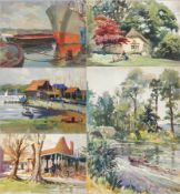 Harry Riley (1895 -1966)
Five oils on board (unframed)