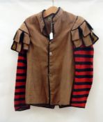 Two theatrical costume doublets, one labelled 