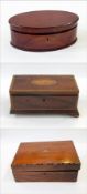 herringbone cross banding tea caddy ,
