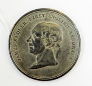 James Sadler First English Aeronaut commemorative medallion,