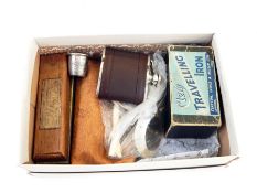 Quantity of collectables to include, Clem Travelling Iron, hip flask,
