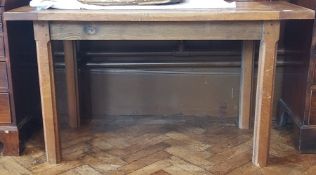 Oak Arts & Crafts style table by Hugh Bryant, Herefordshire,