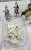 Quantity china, white ceramic horses,
