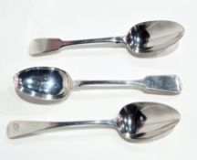 George III Old English pattern silver tablespoon, London 1819, marked 