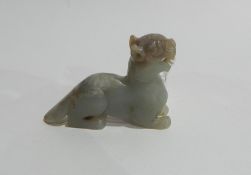 Oriental carved jade lion