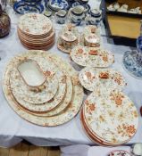 Victorian Ridgways pottery part dinner service, 