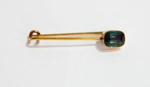 9ct gold nugget bar brooch,