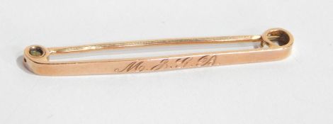 9ct gold and seedpearl brooch,