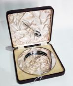 Elizabeth II child's dish and spoon engraved with Little Jack Horner, Little Miss Muffet,