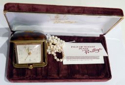 Two simulated pearl necklaces,