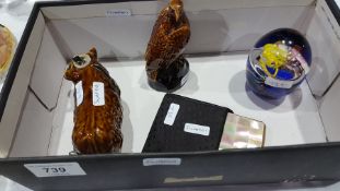 Beswick Scotch Whisky model eagle, ceramic bull, decanter,