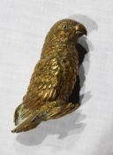 Austrian bronze model of a parrot, 5.5cm high approx.