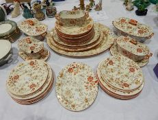 Victorian Ridgways pottery part dinner service, 