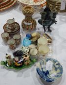 Coalport china miniature loving mug, pair Paragon china coffee cans,