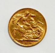 Edward VII sovereign 1910