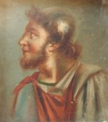 Oil on board 
Head and shoulders portrait of a monk 
Coloured engraving
St Martin Outwich and six