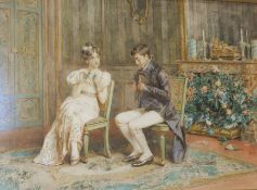 Alberto Collina (19th century) Italian 
Watercolour drawing 
