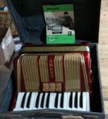 Hohner piano accordion in case