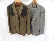 A vintage tweed shooting suit with breeks, made by Frederick J Partridge,