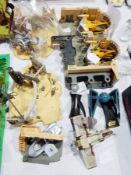 A collection of Star Wars Galoob action fleet toys including Tatooine playset, Trade Federation MTT,