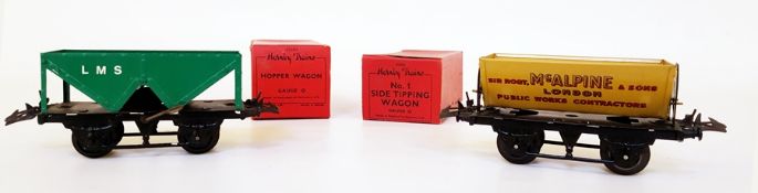 A Hornby Meccano 'O' gauge tinplate No.1 Side Tipping Wagon 