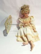 Reproduction bisque shoulder head doll by Janice Harris 