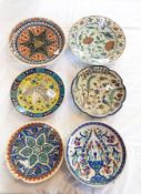 Early to mid 19th century and later Isnik plates including one marked 