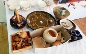 20th century earthenware bowls and plates and Roman and Greek pottery