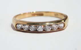 A 9ct gold white stone ring and a 9ct gold cameo ring (2)