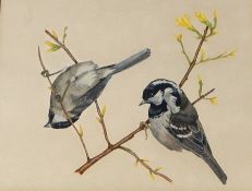 Watercolour drawing
Pedestal flower arrangement,